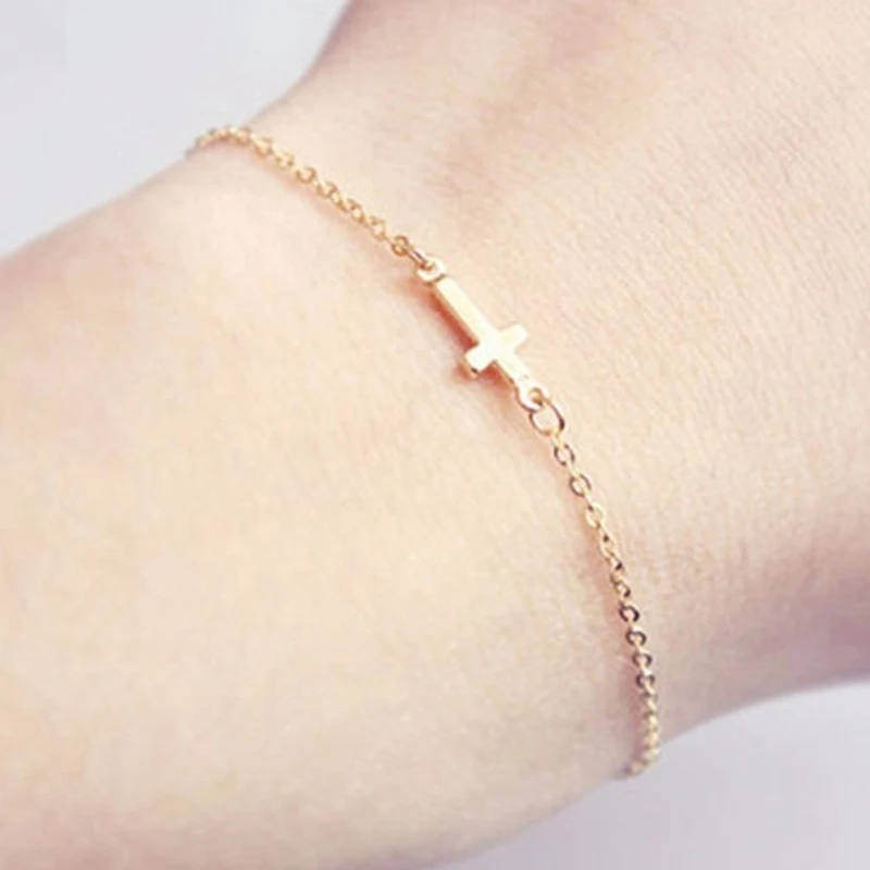 Crucifix Jesus Christian Cross Bracelets For Men Women Fashion Simple Gold Silver Color Delicate Cross Charm Bracelet Jewelry
Crucifix Jesus Christian Cross Bracelets For Men Women Fashion Simple Gold Silver Color Delicate Cross Charm Bracelet Jewelry