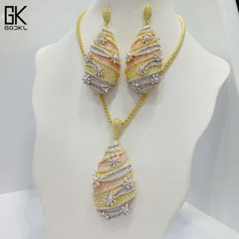 GODKI Luxury Flower Necklace Earring Sets Cubic Zircon Water Drop jewelry Sets for women Wedding Indian Bridal Jewelry Sets 2018
GODKI Luxury Flower Necklace Earring Sets Cubic Zircon Water Drop jewelry Sets for women Wedding Indian Bridal Jewelry Sets 2018