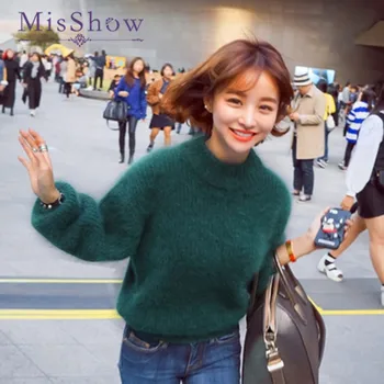 MisShow Solid Green Thick Warm Autumn Winter Mohear Sweaters Long Sleeve O Neck Oversized Pullovers Knitted Women Tops
MisShow Solid Green Thick Warm Autumn Winter Mohear Sweaters Long Sleeve O Neck Oversized Pullovers Knitted Women Tops