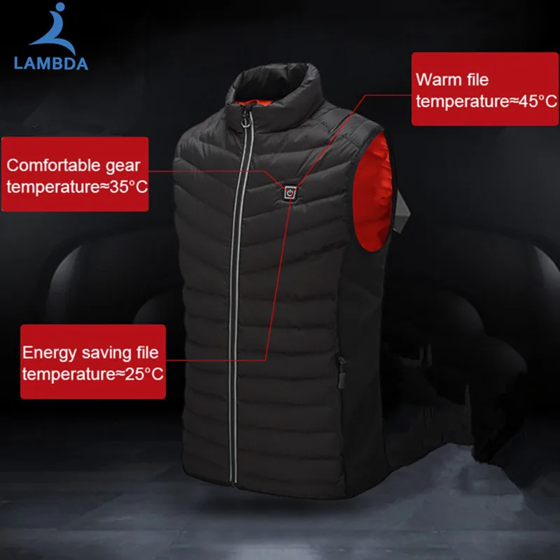 2019 Upgraded Men USB Infrared Heating Vest Jacket Winter Vests Carbon Fiber Electric Thermal Clothing Outdoor Waistcoat
2019 Upgraded Men USB Infrared Heating Vest Jacket Winter Vests Carbon Fiber Electric Thermal Clothing Outdoor Waistcoat