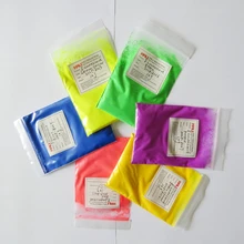 Pigmento fluorescente, cor: amarelo Limão, verde, roxo, azul, vermelho, amarelo dourado, 10 gram/color, frete grátis. para Unha Polonês & Printing.(China)