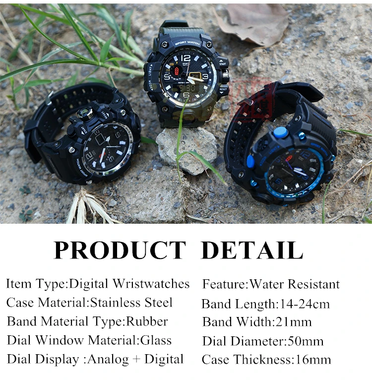 Hot Men Fashion Casual Quartz Wristwatches Digital Dual Time Sports Watches Shock Chronograph Waterproof Relogio Masculino 7421 Hot Men Fashion Casual Quartz Wristwatches Digital Dual Time Sports Watches Shock Chronograph Waterproof Relogio Masculino 7421