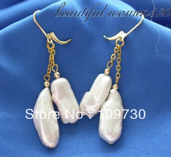 Bridal jewelry free shipping hot sell WOW 16mm white baroque keshi reborn pearl dangle earring
Bridal jewelry free shipping hot sell WOW 16mm white baroque keshi reborn pearl dangle earring
