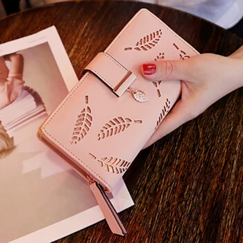 Women Long leather Wallets Women Hollow Out Leaves Wallet Lady Coin Purse Card Holders Cash hasp women wallet Phone Bag carteira
Women Long leather Wallets Women Hollow Out Leaves Wallet Lady Coin Purse Card Holders Cash hasp women wallet Phone Bag carteira