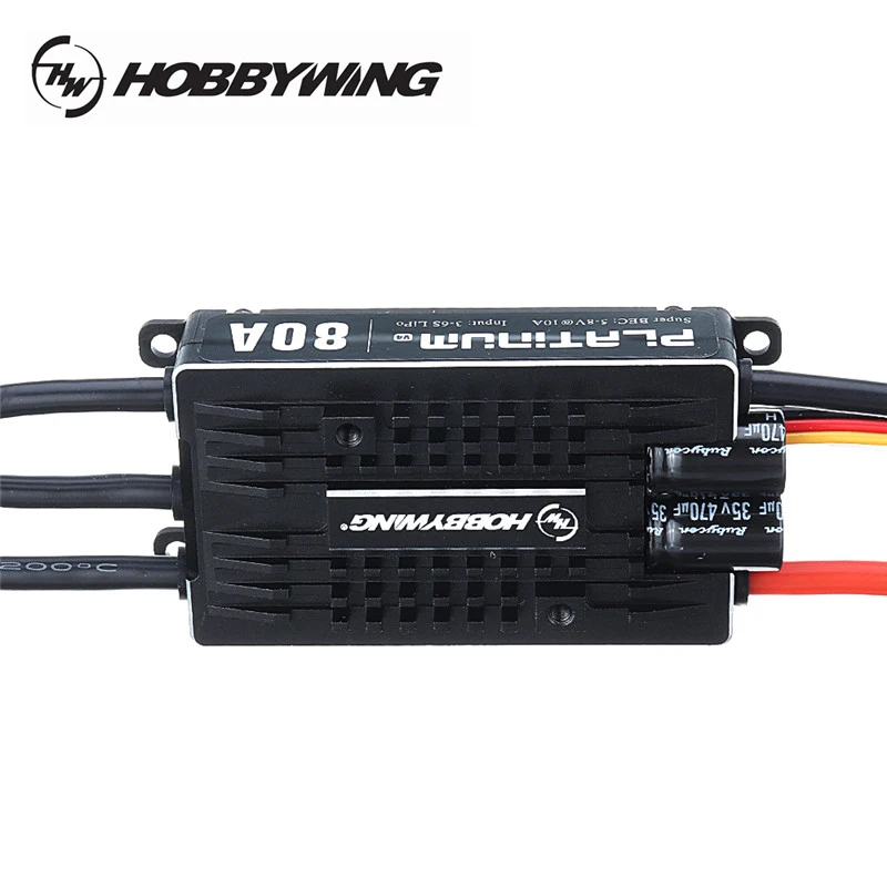 Hobbywing Platinum PRO 80A V4 3S-6S Brushless ESC With 8V 10A BEC For 450-500 RC Drone Helicopter Quadcopter Part Accessories 
Hobbywing Platinum PRO 80A V4 3S-6S Brushless ESC With 8V 10A BEC For 450-500 RC Drone Helicopter Quadcopter Part Accessories