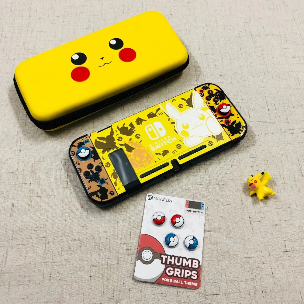 Nintendos Switch Pikachus Carry Bag+Let's Go Pokeball Joystick Thumbstick Grips+NS Switch Eevee Console Shell Case Joy con Cover
Nintendos Switch Pikachus Carry Bag+Let's Go Pokeball Joystick Thumbstick Grips+NS Switch Eevee Console Shell Case Joy con Cover