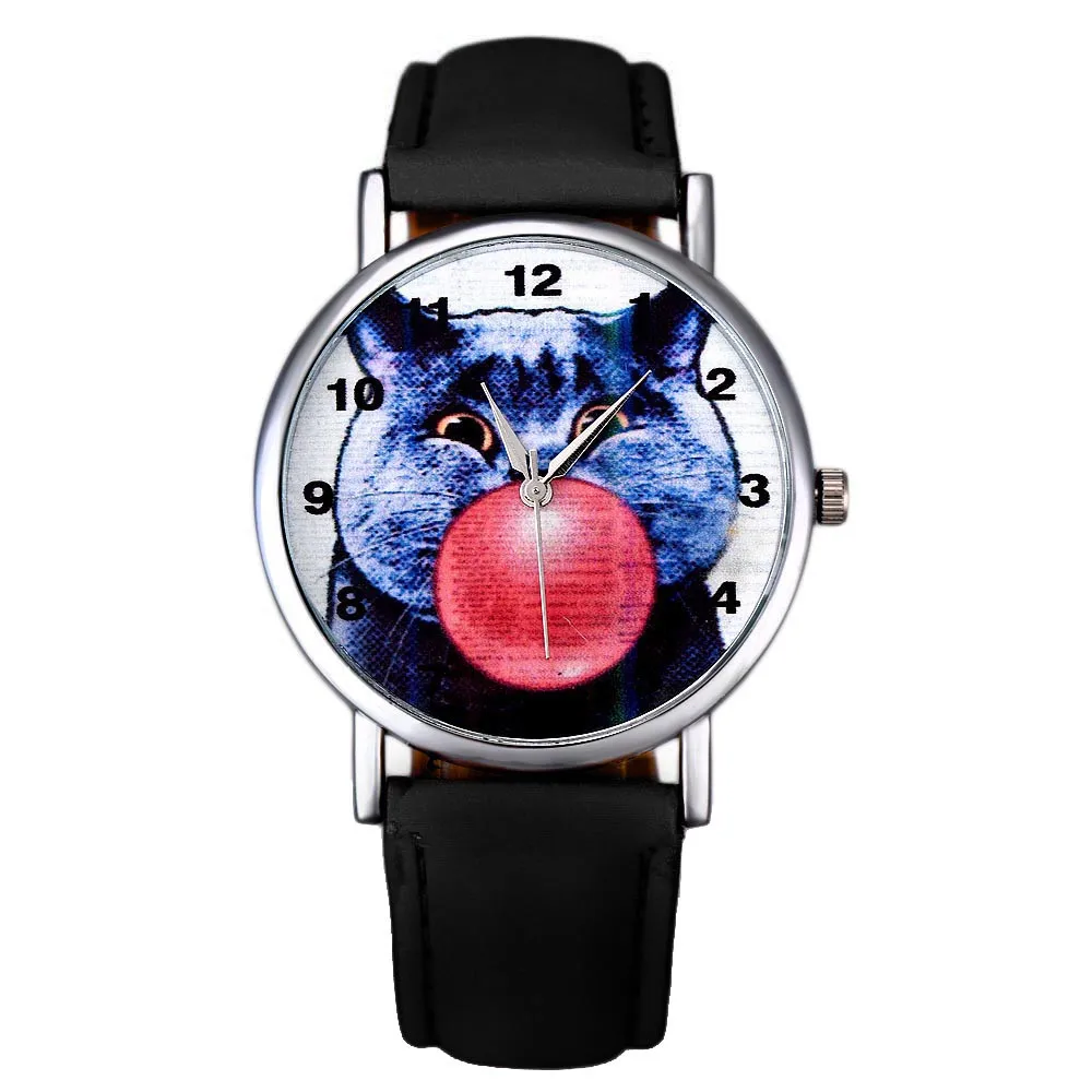 Duobla Cat blowing bubbles Printing Pattern Leather Band Analog women laides Quartz Vogue Wrist Watch 2019 best sale relogio 30Q
Duobla Cat blowing bubbles Printing Pattern Leather Band Analog women laides Quartz Vogue Wrist Watch 2019 best sale relogio 30Q