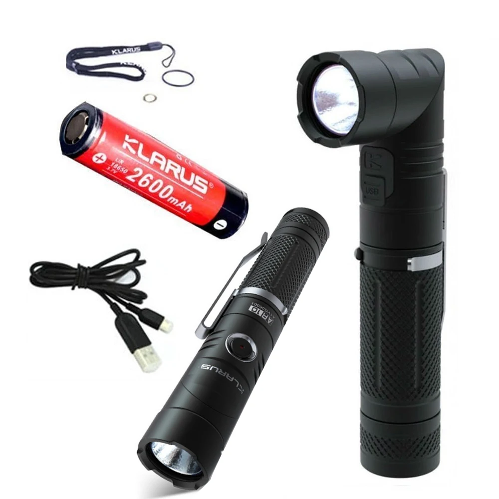 Rechargeable Torch KLARUS AR10 CREE XP-L HI V3 LED 1020 lumens angle light adjustable head torch with battery + charger cable
Rechargeable Torch KLARUS AR10 CREE XP-L HI V3 LED 1020 lumens angle light adjustable head torch with battery + charger cable