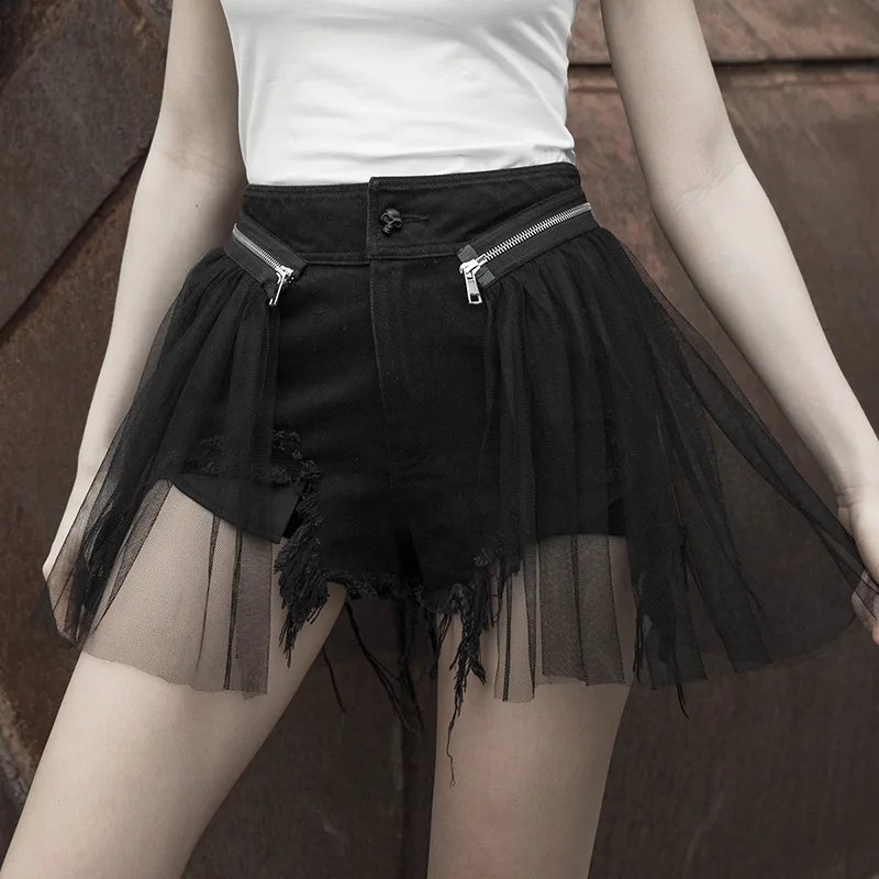 Womens Fuax Leather Shorts Pants Dress Slim Bodycon False Two Pieces Pants Black