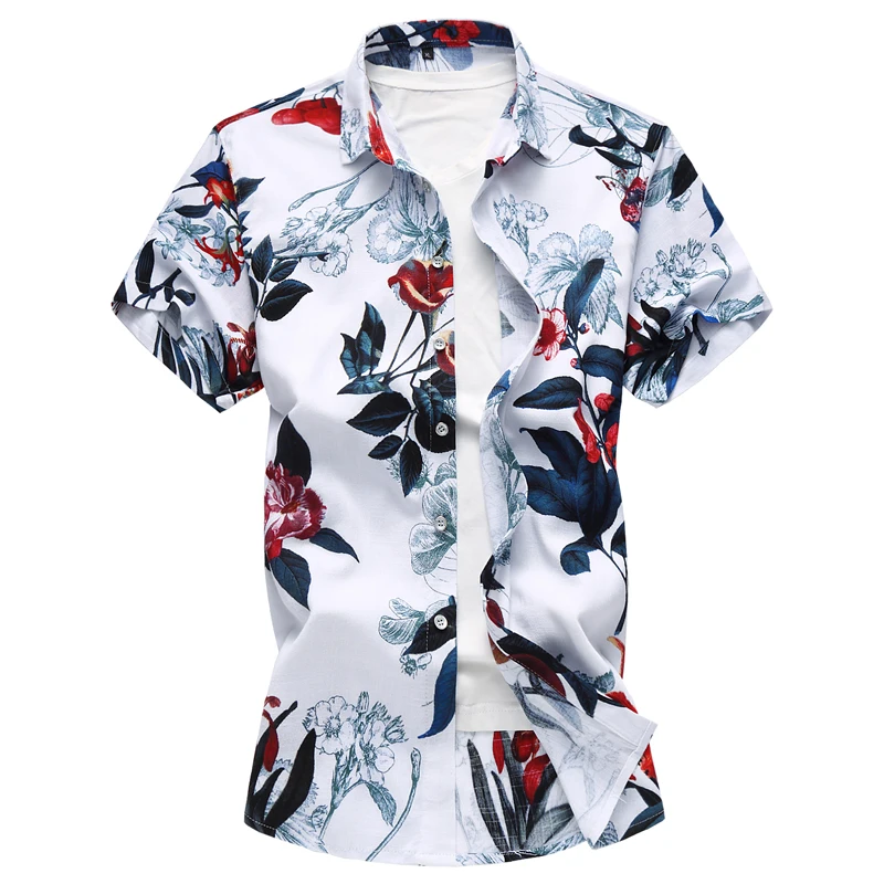 2018 Men Flower design Shirts Summer Short Sleeve men's casual Shirts Business 100% cotton Man Shirt Plus Size M-7XL
2018 Men Flower design Shirts Summer Short Sleeve men's casual Shirts Business 100% cotton Man Shirt Plus Size M-7XL