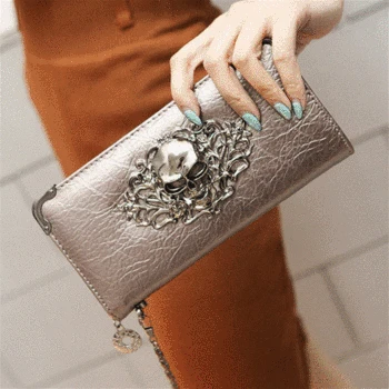 Vintage Skull Ladies Long Handbag Zipper Wallet Skeleton Purse Clutch Card Holder Wallet Carteira Feminina PA678051
Vintage Skull Ladies Long Handbag Zipper Wallet Skeleton Purse Clutch Card Holder Wallet Carteira Feminina PA678051