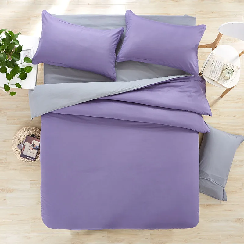 Bedding Dark purple gray solid color AB surface version of design bed sheet pattern 4Pcs duvet cover bed sheet pillowcase soft
Bedding Dark purple gray solid color AB surface version of design bed sheet pattern 4Pcs duvet cover bed sheet pillowcase soft
