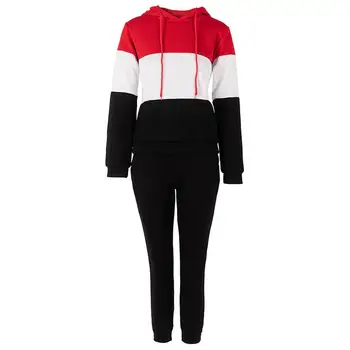 MISSKY 2Pcs/Set Women Sets Spring Autumn Long Sleeve Hoodies Fashion Color Matching Top +Track Pants Sport Suit Female Clothes
MISSKY 2Pcs/Set Women Sets Spring Autumn Long Sleeve Hoodies Fashion Color Matching Top +Track Pants Sport Suit Female Clothes