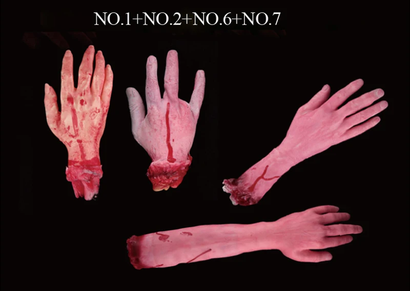 Cosplay&ware 1pcslot Halloween Prop Horrible Broken Limbs Fingers Legs Arm Feet Latex Tricky Toys Party Decorations 29 Cosplay&ware 1pcslot Halloween Prop Horrible Broken Limbs Fingers Legs Arm Feet Latex Tricky Toys Party Decorations -Cosplayware Store