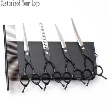 Suit 6.5" 5Pcs Customize Logo JP 440C Straight Scissors Thinning Shears Curved Shears Pet Shears Dog Grooming Scissors Kit C3009
Suit 6.5" 5Pcs Customize Logo JP 440C Straight Scissors Thinning Shears Curved Shears Pet Shears Dog Grooming Scissors Kit C3009