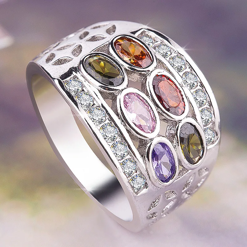 Mystery Female Rainbow Oval Ring Boho 925 Silver CZ Stone Finger Ring Vintage Party Wedding Rings For Women 2019 New Year Gifts
Mystery Female Rainbow Oval Ring Boho 925 Silver CZ Stone Finger Ring Vintage Party Wedding Rings For Women 2019 New Year Gifts
