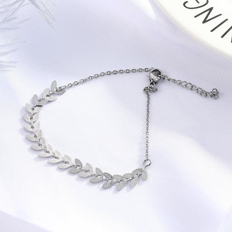 Stainless Steel Arrow Leaf Bracelets & Bangles Boho Women Link Chain Bracelet Fishbone Airplane Flat Chain Jewelry For Birthday
Stainless Steel Arrow Leaf Bracelets & Bangles Boho Women Link Chain Bracelet Fishbone Airplane Flat Chain Jewelry For Birthday