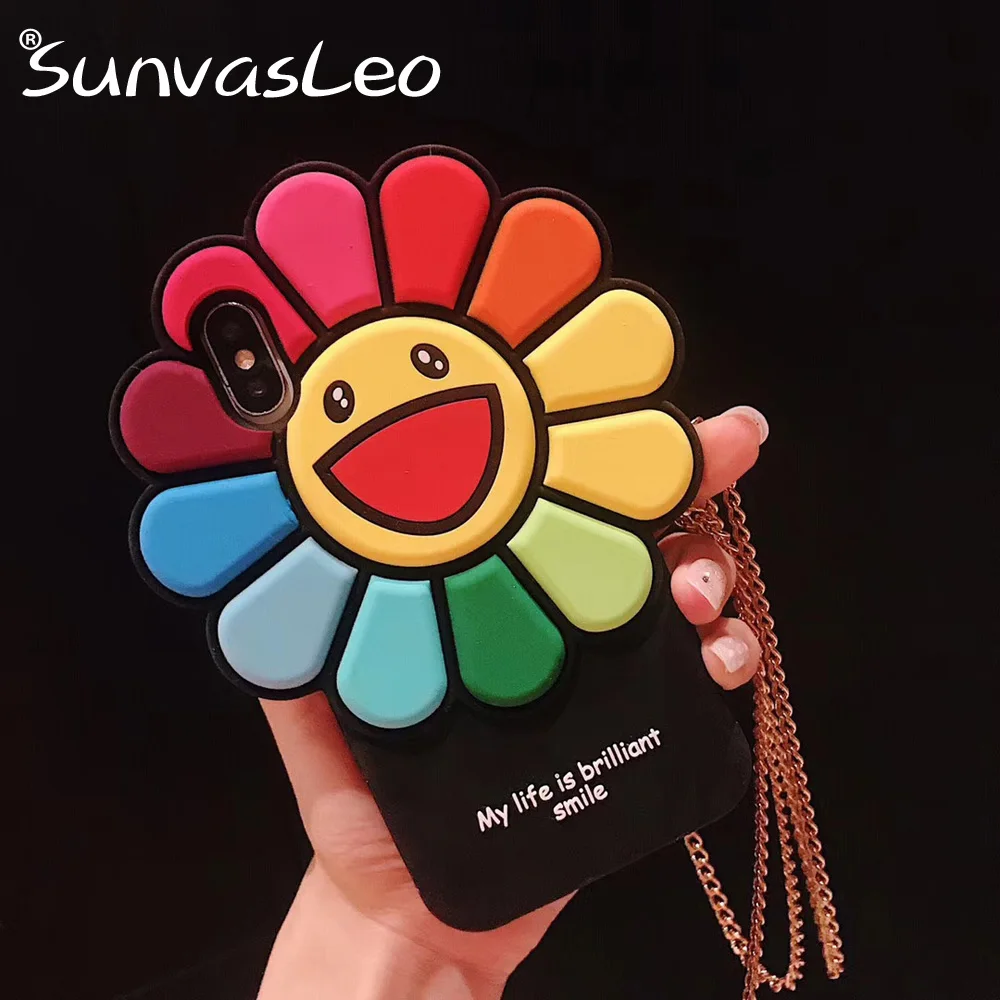 Beautiful Sunflower 3D Cartoon Soft Silicone Case Cell Phone Back Cover Shell Strap For iPhone 6 6s 7 8 / Plus X XS XR XS Max
Beautiful Sunflower 3D Cartoon Soft Silicone Case Cell Phone Back Cover Shell Strap For iPhone 6 6s 7 8 / Plus X XS XR XS Max