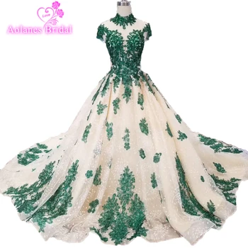 High Neck Lace Long Prom Dresses 2019 New style Tulle Lace Appliques Princess Green Lace Vintage Evening Dress Vestido De Festa
High Neck Lace Long Prom Dresses 2019 New style Tulle Lace Appliques Princess Green Lace Vintage Evening Dress Vestido De Festa