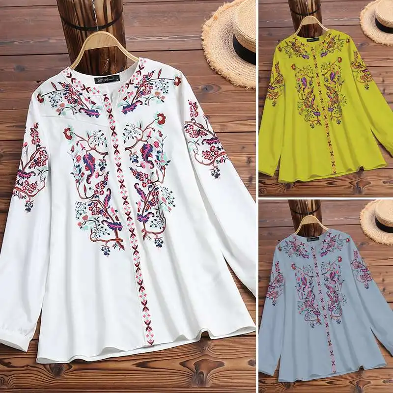 Women Bohemian Shirts Blouses 2019 Vintage Printed Ladies Tops Tunic Blusas ZANZEA Female Chic Work OL Shirt Chemise Plus Size
Women Bohemian Shirts Blouses 2019 Vintage Printed Ladies Tops Tunic Blusas ZANZEA Female Chic Work OL Shirt Chemise Plus Size