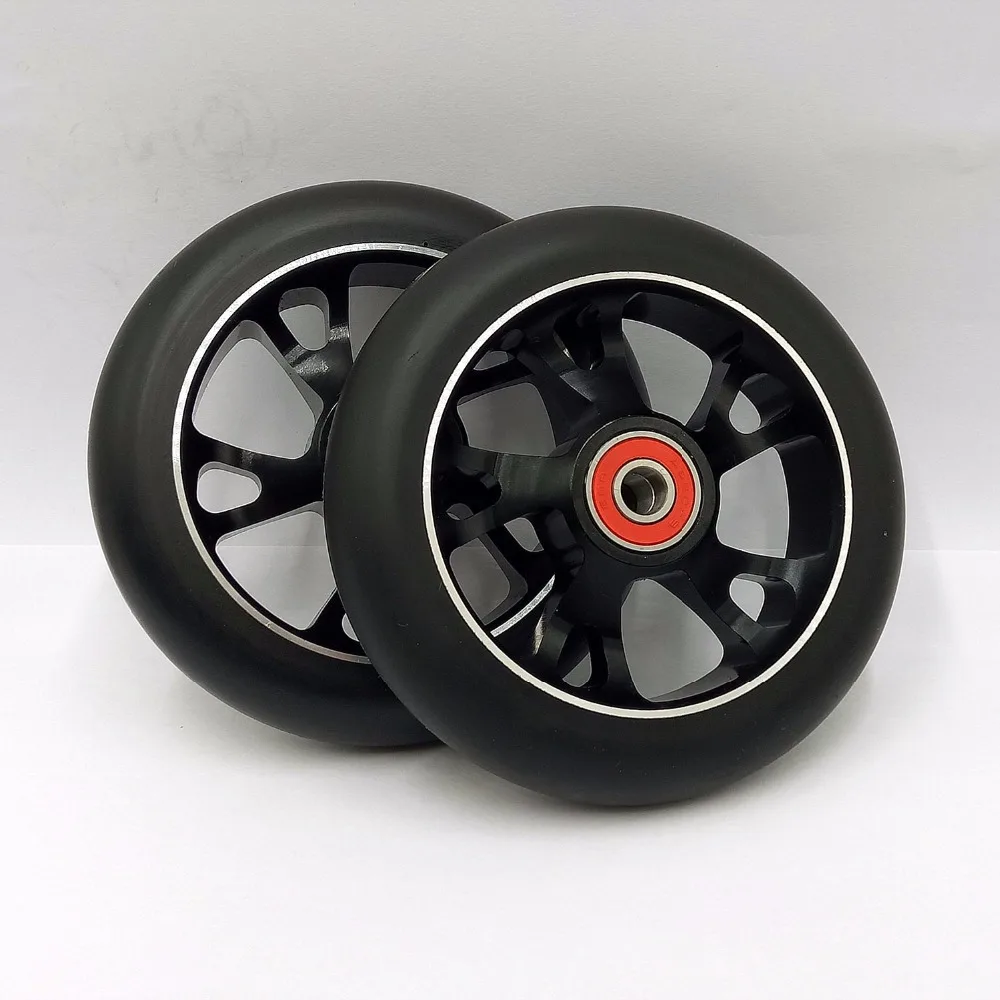 2PCS 110mm Stunt Scooter Wheels With High Elasticity PU Aluminium Alloy Hub 608 ABEC-9 8*22*7mm Bearing
2PCS 110mm Stunt Scooter Wheels With High Elasticity PU Aluminium Alloy Hub 608 ABEC-9 8*22*7mm Bearing