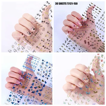 30 Sheets/Lot Mix Various 3D Butterfly Floral Black Cat CC Logo Gun Pattern Adhesive Nail Art Sticker Decorations Manicure DIY
30 Sheets/Lot Mix Various 3D Butterfly Floral Black Cat CC Logo Gun Pattern Adhesive Nail Art Sticker Decorations Manicure DIY