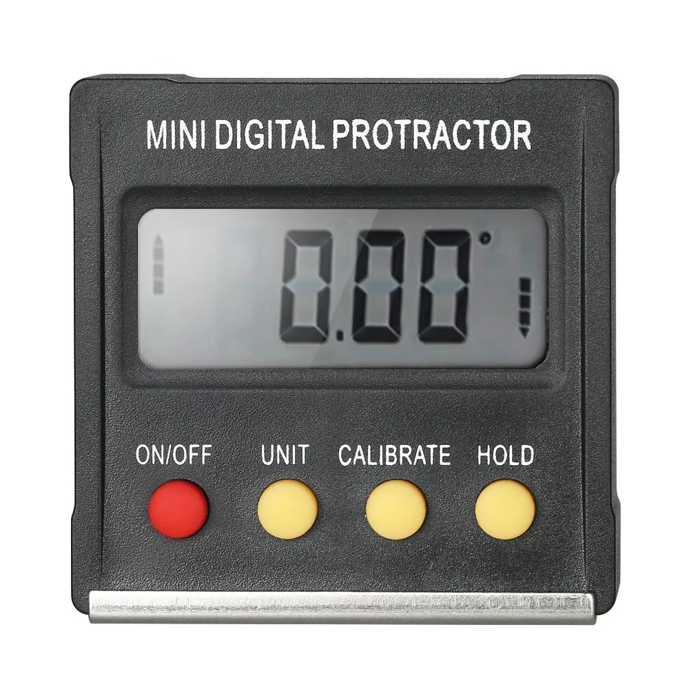 Mini Digital Protractor Inclinometer Level Meter Bevel Gauge Angle Finder with 4 x 90 Degree Range + Magnetic Base
Mini Digital Protractor Inclinometer Level Meter Bevel Gauge Angle Finder with 4 x 90 Degree Range + Magnetic Base