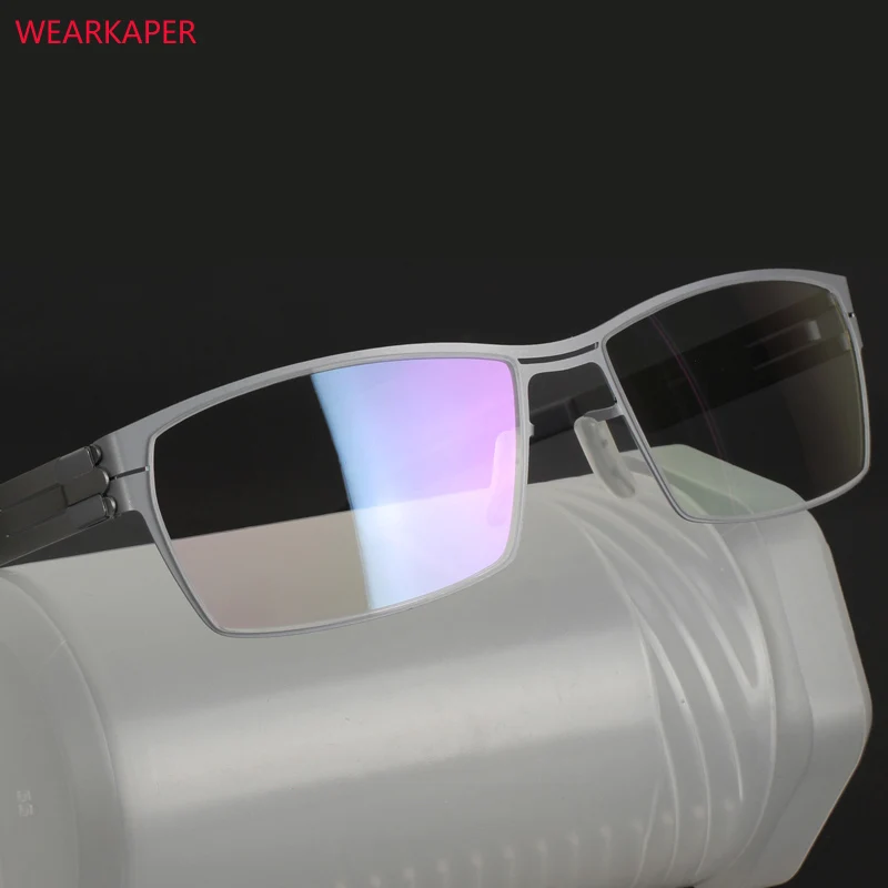 WEARKAPER IC Germany Unique No screw Design Eyeglasses Frames Ultra Light Ultra thin Men Myopia Spectacle Frame
WEARKAPER IC Germany Unique No screw Design Eyeglasses Frames Ultra Light Ultra thin Men Myopia Spectacle Frame