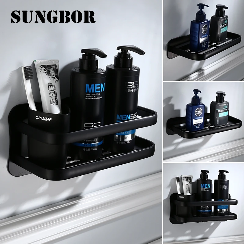 Space Aluminum Black Bathroom Shelves Wall Shelf Shower Storage Rack Bathroom Accessories Storage Organizer Rack HL-4141H
Space Aluminum Black Bathroom Shelves Wall Shelf Shower Storage Rack Bathroom Accessories Storage Organizer Rack HL-4141H