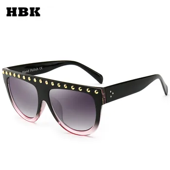 HBK Woman Flat Top Oversized Sunglasses IMPROVE Version Rivets Cat Eye Sunglasses Luxury Brand Designer Eyewear For Female Sol
HBK Woman Flat Top Oversized Sunglasses IMPROVE Version Rivets Cat Eye Sunglasses Luxury Brand Designer Eyewear For Female Sol