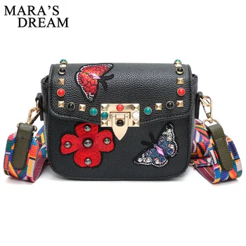 Mara's Dream 2018 Women Messenger Bags Rivet Butterfly Flower Embroidery Crossbody Bag Famous Woman Leather Handbags Purses
Mara's Dream 2018 Women Messenger Bags Rivet Butterfly Flower Embroidery Crossbody Bag Famous Woman Leather Handbags Purses