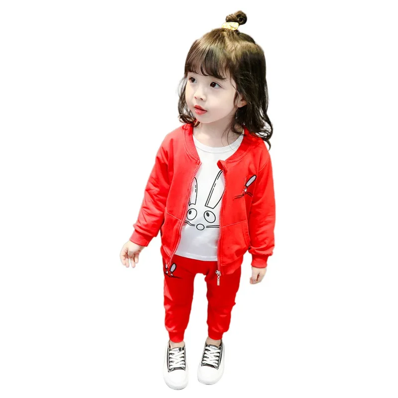 Girls Suit Spring And Autumn Models Female Baby Casual Spring Coat Long-Sleeved T-Shirt Han Fan Cute Rabbit Cotton Three-Piece
Girls Suit Spring And Autumn Models Female Baby Casual Spring Coat Long-Sleeved T-Shirt Han Fan Cute Rabbit Cotton Three-Piece