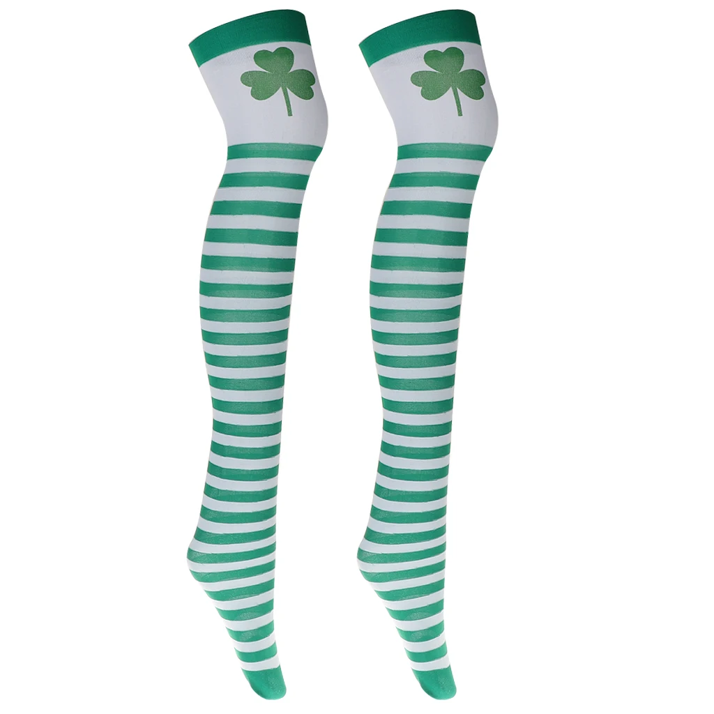 Irish Style Striped Long Socks stockings Irish St Patrick Party Costume