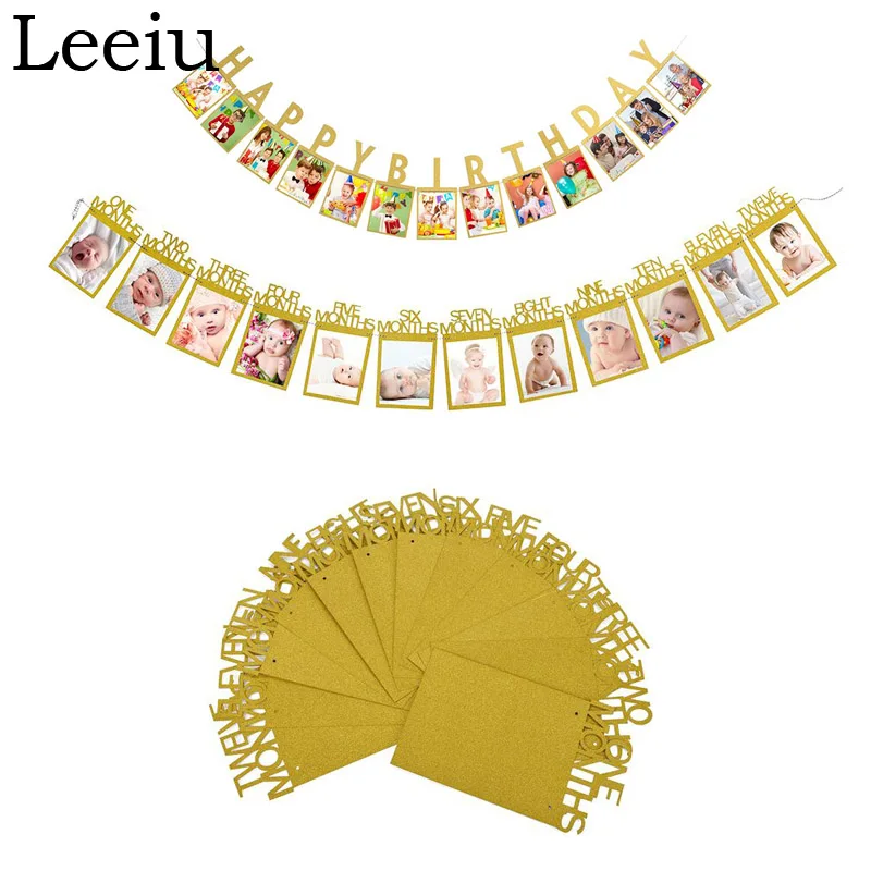 Leeiu 12 Months Photo Banner Baby Boy Girl Happy 1st Birthday Party Decoration Photo Bunting Garland Kids Party Supplies
Leeiu 12 Months Photo Banner Baby Boy Girl Happy 1st Birthday Party Decoration Photo Bunting Garland Kids Party Supplies
