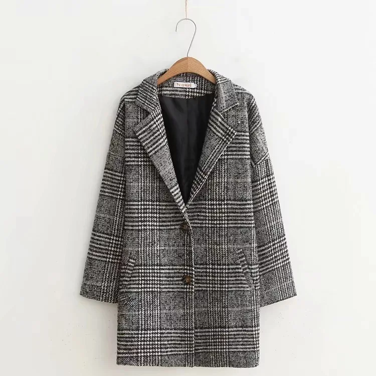 Long Women blazers for office Lady jackets 2019 Spring Winter Elegant Plaid Business Blazer Women Suit Oversize Female Outwear
Long Women blazers for office Lady jackets 2019 Spring Winter Elegant Plaid Business Blazer Women Suit Oversize Female Outwear