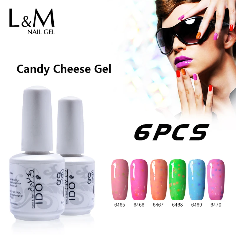 6 Pcs Rainbow Gelpolish Base and Top IDO 15ml White Bottle Sweet Color soak-off Professional Nail Supplies Gel Polish Set
6 Pcs Rainbow Gelpolish Base and Top IDO 15ml White Bottle Sweet Color soak-off Professional Nail Supplies Gel Polish Set