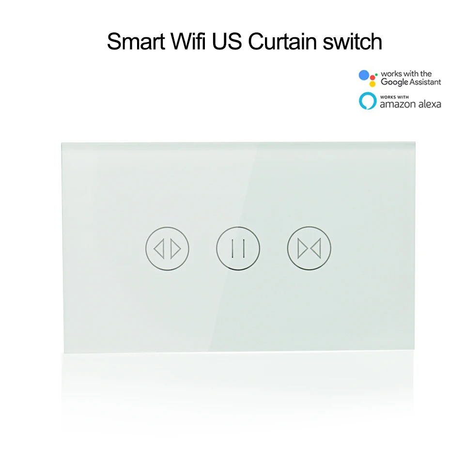 New US WIFI Smart Touch Curtain Switch Voice Control wall switch by Alexa and Google home remote Control for curtian Blind Motor
New US WIFI Smart Touch Curtain Switch Voice Control wall switch by Alexa and Google home remote Control for curtian Blind Motor