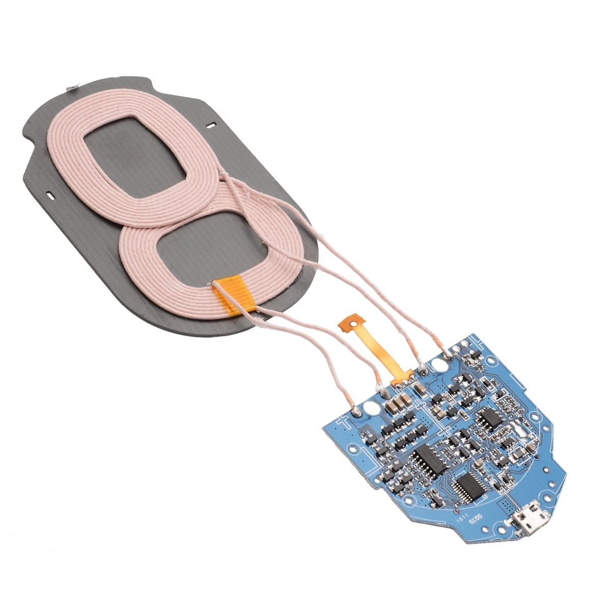 High Quality 10W Qi Fast Charging Wireless Charger PCBA Circuit Board With Dual 2 Coils