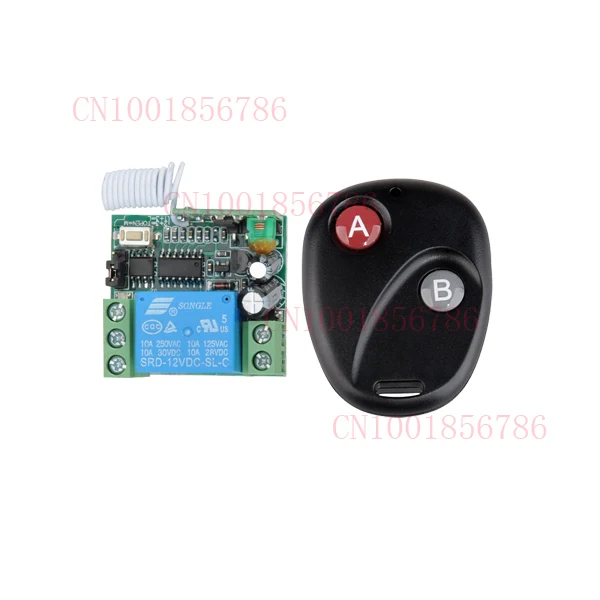 DC 12V 10A 1CH Wireless RF Remote Control Switch Transmitter+ Receiver For Access/door System 50pcs/lot
DC 12V 10A 1CH Wireless RF Remote Control Switch Transmitter+ Receiver For Access/door System 50pcs/lot
