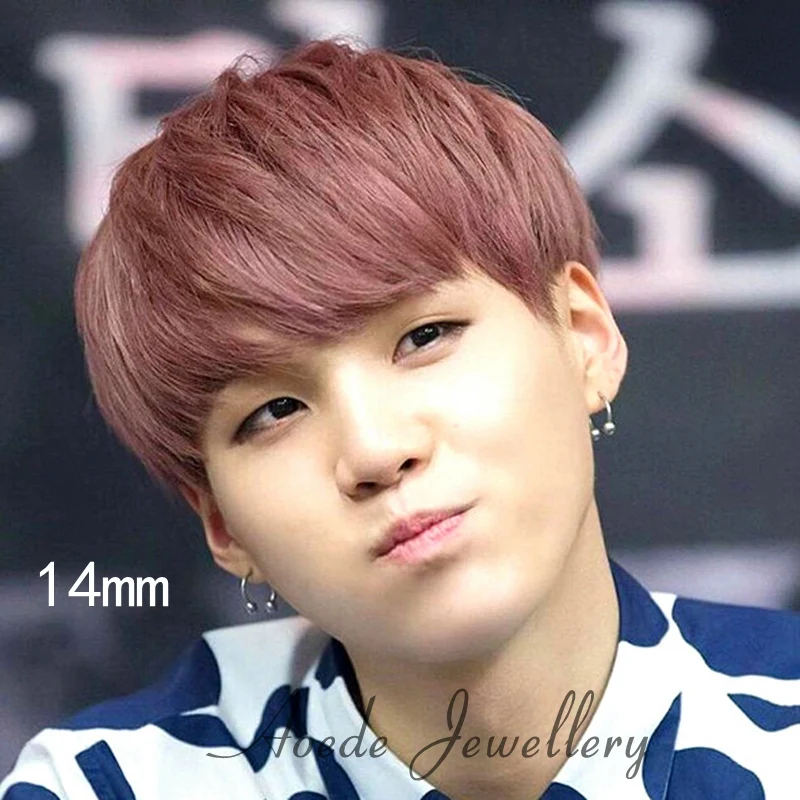 Detail Feedback Questions about AOEDEJ 6 14mm KPOP BTS Suga Earring