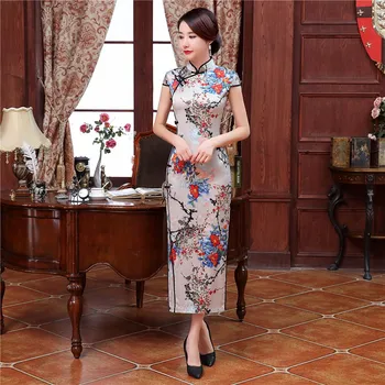 Summer New Female Satin Long Cheongsam Qipao Chinese Style Print Floral Dresses Sexy Club Wear Size S M L XL XXL XXXL
Summer New Female Satin Long Cheongsam Qipao Chinese Style Print Floral Dresses Sexy Club Wear Size S M L XL XXL XXXL