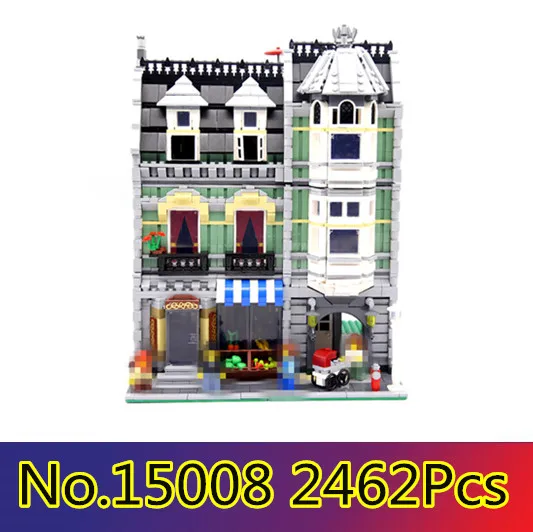 

CX 15008 2462Pcs Model building kits Compatible with Lego 10185 City Street Green Grocer 3D Bricks figure toys for children