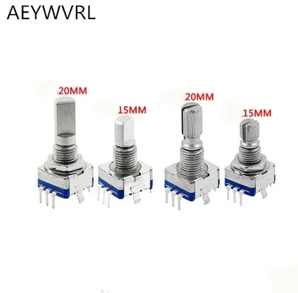 5pcs Rotary encoder,code switch/EC11/ audio digital potentiometer,with switch,5Pin, handle length 15MM 20MM
5pcs Rotary encoder,code switch/EC11/ audio digital potentiometer,with switch,5Pin, handle length 15MM 20MM