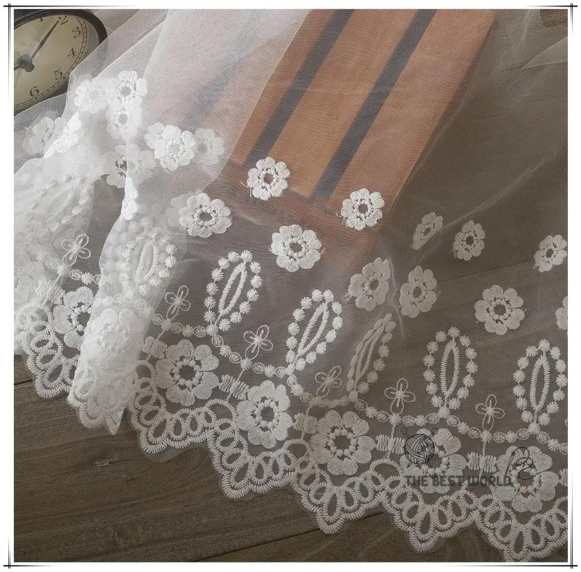 The new dress materials DIY manual 35 cm milk white gauze silk embroidery lace
The new dress materials DIY manual 35 cm milk white gauze silk embroidery lace