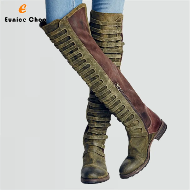 Eunice Choo Black Army Green Thigh High Motorcycle Boots Vintage Shoes Woman Faux Suede Leather Women Slip On Zipper Boots
Eunice Choo Black Army Green Thigh High Motorcycle Boots Vintage Shoes Woman Faux Suede Leather Women Slip On Zipper Boots