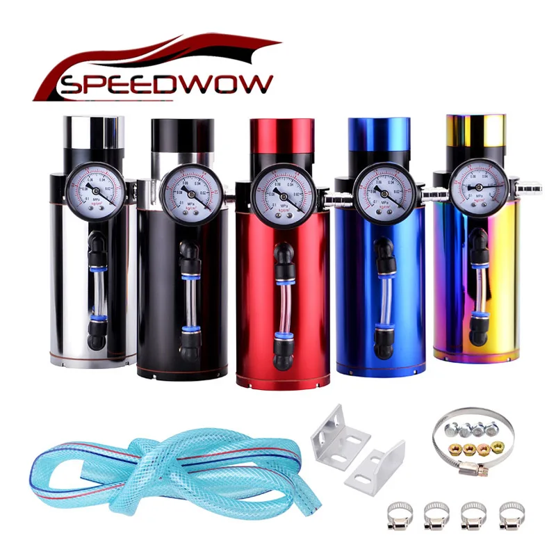 SPEEDWOW Universal Aluminum Engine Oil Catch Reservoir Breather Tank Can With Vacuum Pressure Gauge Oil Catch Can Tank
SPEEDWOW Universal Aluminum Engine Oil Catch Reservoir Breather Tank Can With Vacuum Pressure Gauge Oil Catch Can Tank