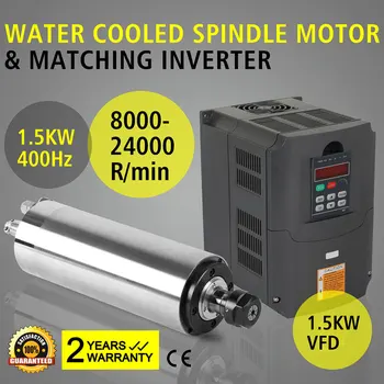 1.5KW WATER COOLED SPINDLE MOTOR 1.5KW VFD VARIABLE MILLING HIGH SPEED ENGRAVING 
1.5KW WATER COOLED SPINDLE MOTOR 1.5KW VFD VARIABLE MILLING HIGH SPEED ENGRAVING