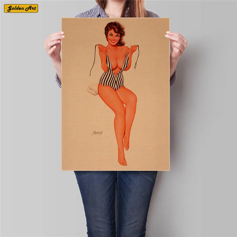 Vintage poster Sexy lady old photo wall sticker home decor retro art paint prints picture living room poster 45.5x31.5cm
Vintage poster Sexy lady old photo wall sticker home decor retro art paint prints picture living room poster 45.5x31.5cm
