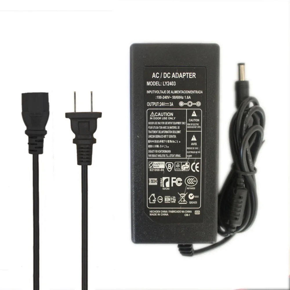 Power Supply for AC to 24V DC 1A 2A 3A 5A 6A 7A 8A 10A 15A LED Strip/Tape light Transformer, 100V- 240V AC 50/60Hz 5.5x2.1mm
Power Supply for AC to 24V DC 1A 2A 3A 5A 6A 7A 8A 10A 15A LED Strip/Tape light Transformer, 100V- 240V AC 50/60Hz 5.5x2.1mm