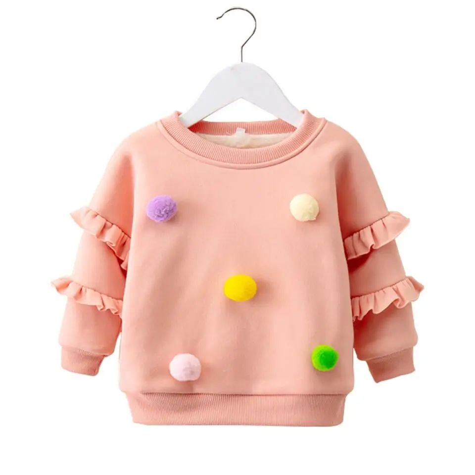 Brand Baby Kids Girls Hoody Tops Pompon Clothes Autumn Winter Long Sleeve Sweater Cashmere Coat Children Clothing Wool Coats
Brand Baby Kids Girls Hoody Tops Pompon Clothes Autumn Winter Long Sleeve Sweater Cashmere Coat Children Clothing Wool Coats